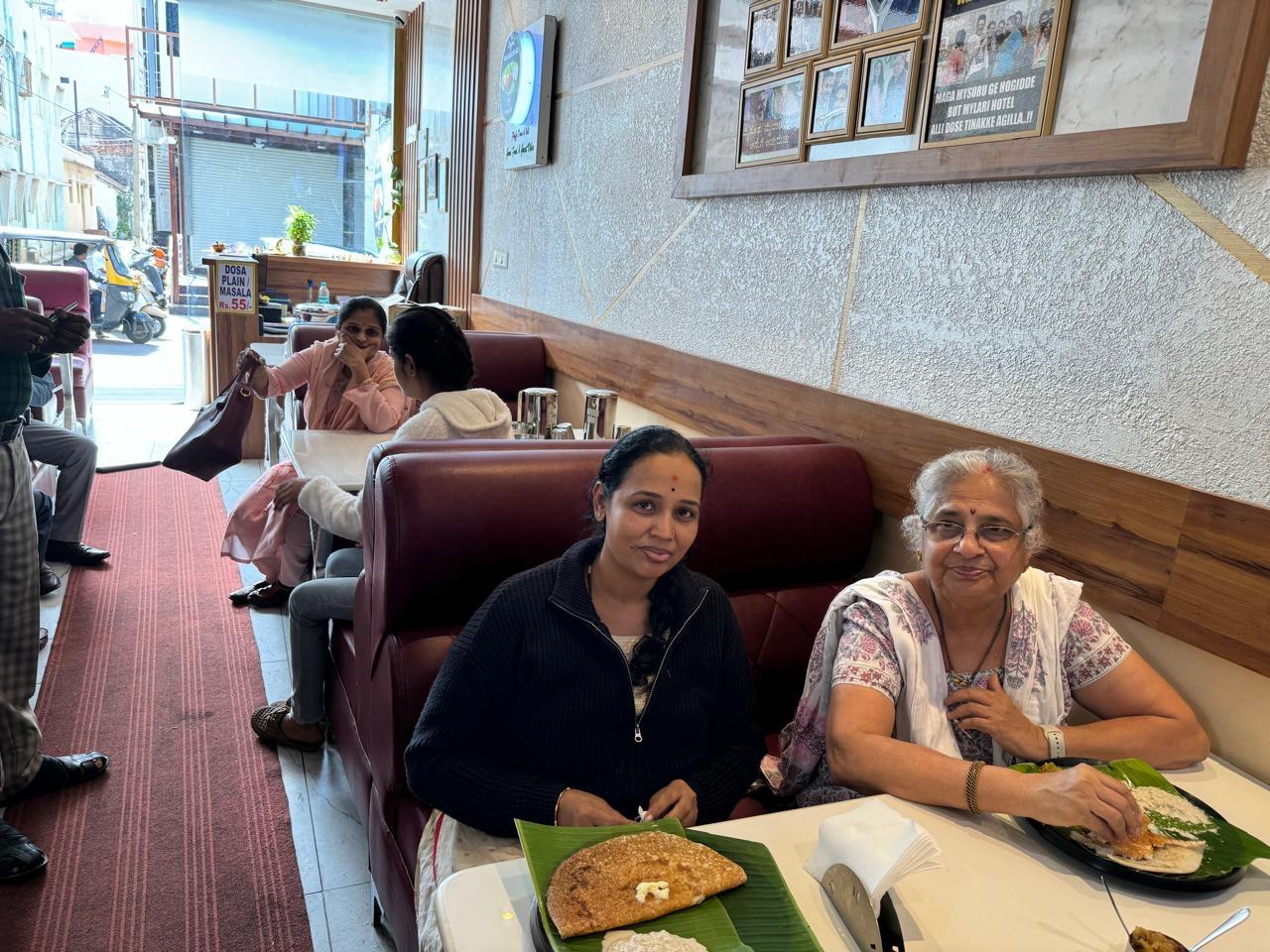 Celebrity dining at Vinayaka Mylari restaurant