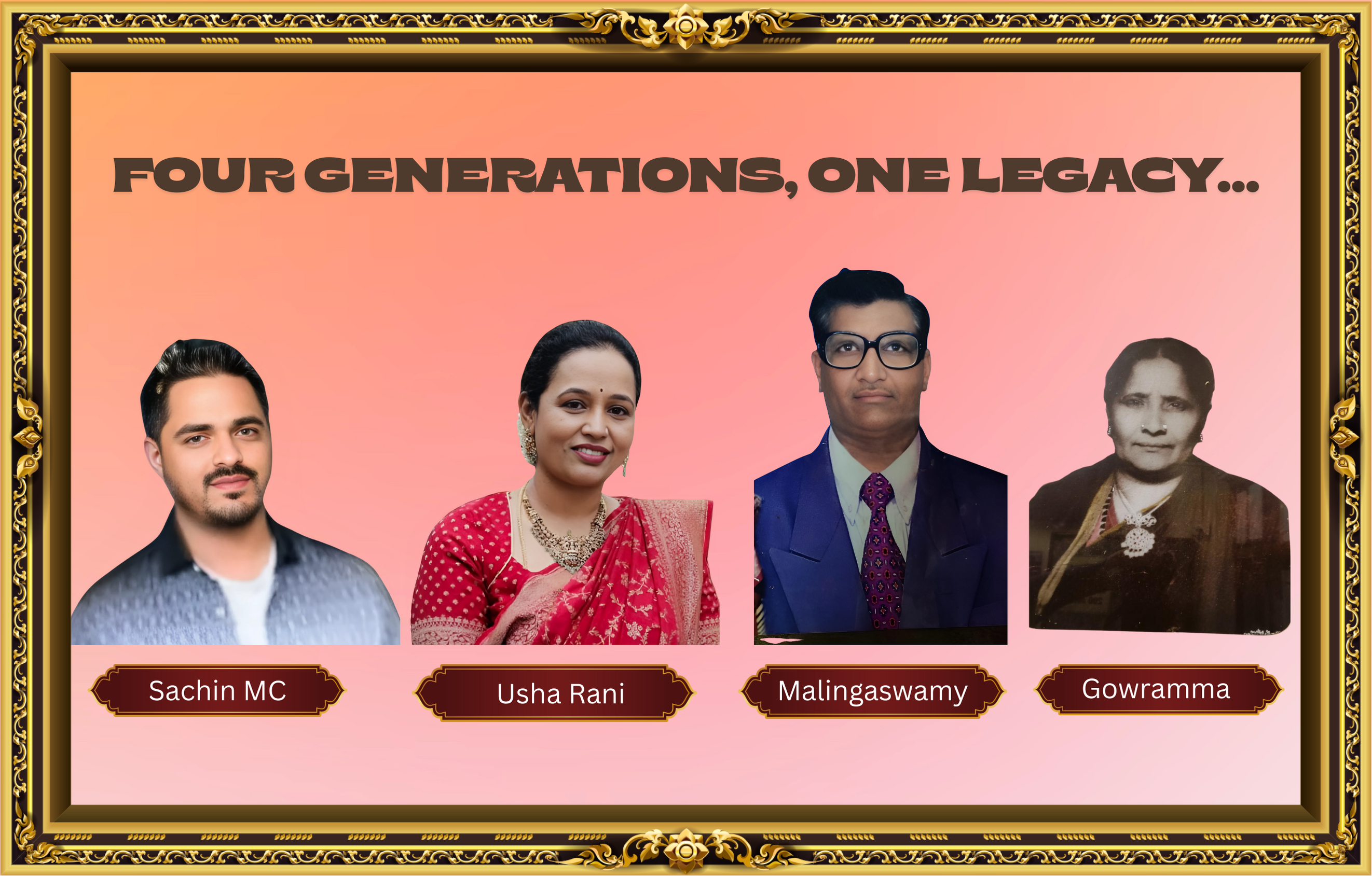 Vinayaka Mylari family legacy photo showing the family's heritage and tradition